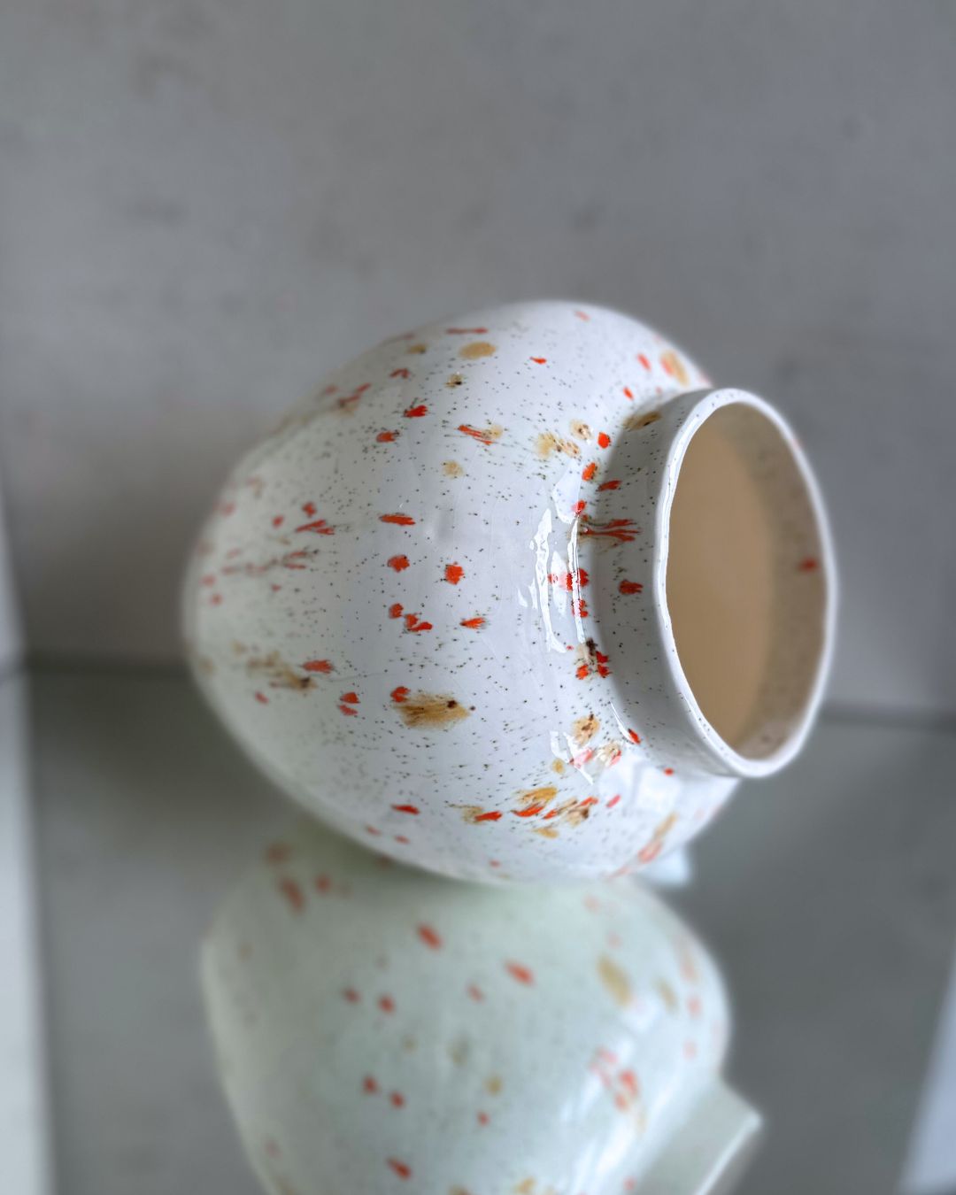 SPECKLED CERAMIC VASE
